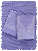 Load image into Gallery viewer, Seva Chikan Hand Embroidered Mauve Cotton Lucknowi Chikankari Unstitched Suit Piece-SCL13098