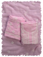 Load image into Gallery viewer, Seva Chikan Hand Embroidered Pink Georgette Lucknowi Chikankari Unstitched Suit Piece-SCL13119