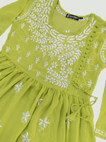 Load image into Gallery viewer, Seva Chikan Hand Embroidered Georgette Lucknowi Chikan Top