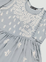 Load image into Gallery viewer, Seva Chikan Hand Embroidered Georgette Lucknowi Chikan Top