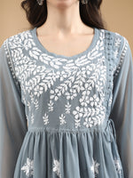 Load image into Gallery viewer, Seva Chikan Hand Embroidered Georgette Lucknowi Chikan Top