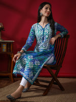 Load image into Gallery viewer, Seva Chikan Hand Embroidered Kota Lucknowi Chikan Kurta With Matching Slip