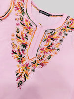 Load image into Gallery viewer, Seva Chikan Hand Embroidered Cotton Lucknowi Chikan Short Top