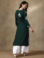 Load image into Gallery viewer, Seva Chikan Hand Embroidered Modal Cotton Lucknowi Chikankari Kurta