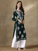 Load image into Gallery viewer, Seva Chikan Hand Embroidered Modal Cotton Lucknowi Chikankari Kurta