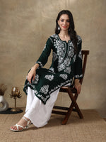 Load image into Gallery viewer, Seva Chikan Hand Embroidered Modal Cotton Lucknowi Chikankari Kurta
