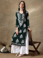 Load image into Gallery viewer, Seva Chikan Hand Embroidered Modal Cotton Lucknowi Chikankari Kurta
