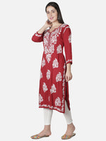 Load image into Gallery viewer, Seva Chikan Hand Embroidered Modal Cotton Lucknowi Chikankari Kurta