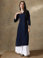 Load image into Gallery viewer, Seva Chikan Hand Embroidered Rayon Lucknowi Chikankari Kurta