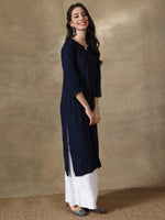 Load image into Gallery viewer, Seva Chikan Hand Embroidered Rayon Lucknowi Chikankari Kurta