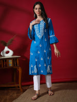 Load image into Gallery viewer, Seva Chikan Hand Embroidered Cotton Lucknowi Chikankari Kurta