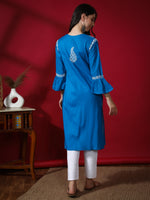 Load image into Gallery viewer, Seva Chikan Hand Embroidered Cotton Lucknowi Chikankari Kurta