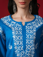 Load image into Gallery viewer, Seva Chikan Hand Embroidered Cotton Lucknowi Chikankari Kurta