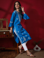 Load image into Gallery viewer, Seva Chikan Hand Embroidered Cotton Lucknowi Chikankari Kurta