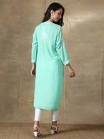 Load image into Gallery viewer, Seva Chikan Hand Embroidered Modal Cotton Lucknowi Chikankari Kurta