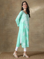 Load image into Gallery viewer, Seva Chikan Hand Embroidered Modal Cotton Lucknowi Chikankari Kurta