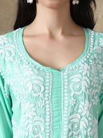 Load image into Gallery viewer, Seva Chikan Hand Embroidered Modal Cotton Lucknowi Chikankari Kurta