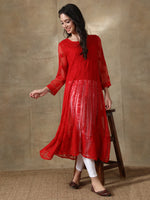 Load image into Gallery viewer, Seva Chikan Hand Embroidered Georgette Lucknowi Chikankari Anarkali