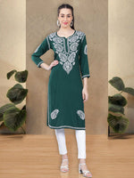 Load image into Gallery viewer, Seva Chikan Hand Embroidered Rayon Lucknowi Chikankari Kurta