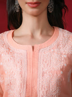 Load image into Gallery viewer, Seva Chikan Hand Embroidered Terivoil Cotton Lucknowi Chikan Kurta