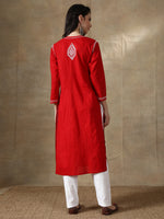 Load image into Gallery viewer, Seva Chikan Hand Embroidered Cotton Lucknowi Chikankari Kurta