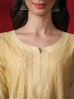 Load image into Gallery viewer, Seva Chikan Hand Embroidered Chanderi Chikankari Kurta