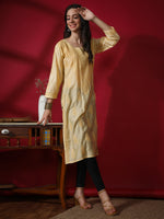 Load image into Gallery viewer, Seva Chikan Hand Embroidered Chanderi Chikankari Kurta