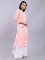 Load image into Gallery viewer, Seva Chikan Hand Embroidered Lucknowi Chikankari Terivoil Cotton Kurta