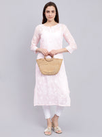 Load image into Gallery viewer, Seva Chikan Hand Embroidered Lucknowi Chikankari Terivoil Cotton Kurta