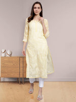 Load image into Gallery viewer, Seva Chikan Hand Embroidered Lucknowi Chikankari Terivoil Cotton Kurta