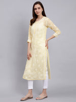 Load image into Gallery viewer, Seva Chikan Hand Embroidered Lucknowi Chikankari Terivoil Cotton Kurta