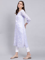 Load image into Gallery viewer, Seva Chikan Hand Embroidered Lucknowi Chikankari Terivoil Cotton Kurta