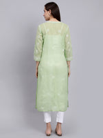 Load image into Gallery viewer, Seva Chikan Hand Embroidered Lucknowi Chikankari Terivoil Cotton Kurta