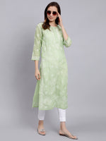 Load image into Gallery viewer, Seva Chikan Hand Embroidered Lucknowi Chikankari Terivoil Cotton Kurta