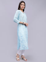 Load image into Gallery viewer, Seva Chikan Hand Embroidered Lucknowi Chikankari Terivoil Cotton Kurta