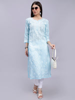 Load image into Gallery viewer, Seva Chikan Hand Embroidered Lucknowi Chikankari Terivoil Cotton Kurta