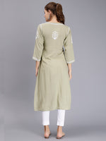 Load image into Gallery viewer, Seva Chikan Hand Embroidered Rayon Lucknowi Chikankari Kurta