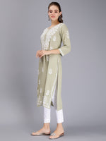 Load image into Gallery viewer, Seva Chikan Hand Embroidered Rayon Lucknowi Chikankari Kurta