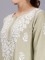Load image into Gallery viewer, Seva Chikan Hand Embroidered Rayon Lucknowi Chikankari Kurta