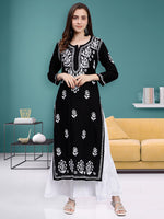 Load image into Gallery viewer, Seva Chikan Hand Embroidered Rayon Lucknowi Chikankari Kurta