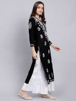 Load image into Gallery viewer, Seva Chikan Hand Embroidered Rayon Lucknowi Chikankari Kurta