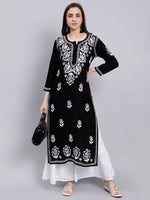Load image into Gallery viewer, Seva Chikan Hand Embroidered Rayon Lucknowi Chikankari Kurta