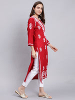 Load image into Gallery viewer, Seva Chikan Hand Embroidered Rayon Lucknowi Chikankari Kurta