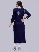 Load image into Gallery viewer, Seva Chikan Hand Embroidered Rayon Lucknowi Chikankari Kurta