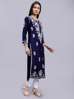 Load image into Gallery viewer, Seva Chikan Hand Embroidered Rayon Lucknowi Chikankari Kurta