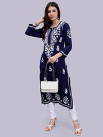 Load image into Gallery viewer, Seva Chikan Hand Embroidered Rayon Lucknowi Chikankari Kurta