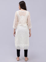 Load image into Gallery viewer, Seva Chikan Hand Embroidered Georgette Lucknowi Chikan Kurta With Slip