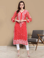 Load image into Gallery viewer, Seva Chikan Hand Embroidered Georgette Lucknowi Chikan Kurta With Slip
