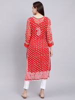 Load image into Gallery viewer, Seva Chikan Hand Embroidered Georgette Lucknowi Chikan Kurta With Slip