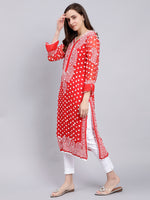 Load image into Gallery viewer, Seva Chikan Hand Embroidered Georgette Lucknowi Chikan Kurta With Slip